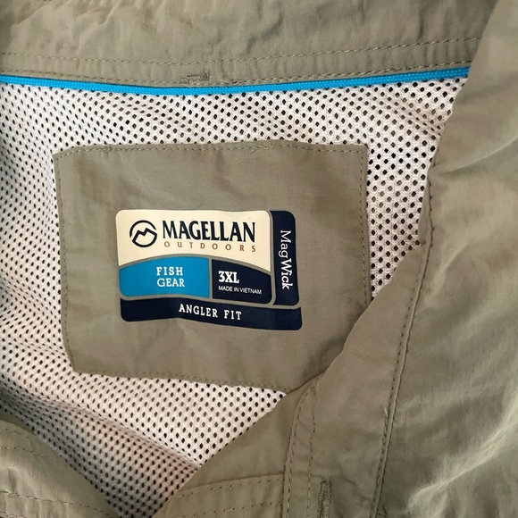 Magellan Outdoors Green Casual Button Down Shirt Short Sleeves size 3XL - Picture 2 of 6